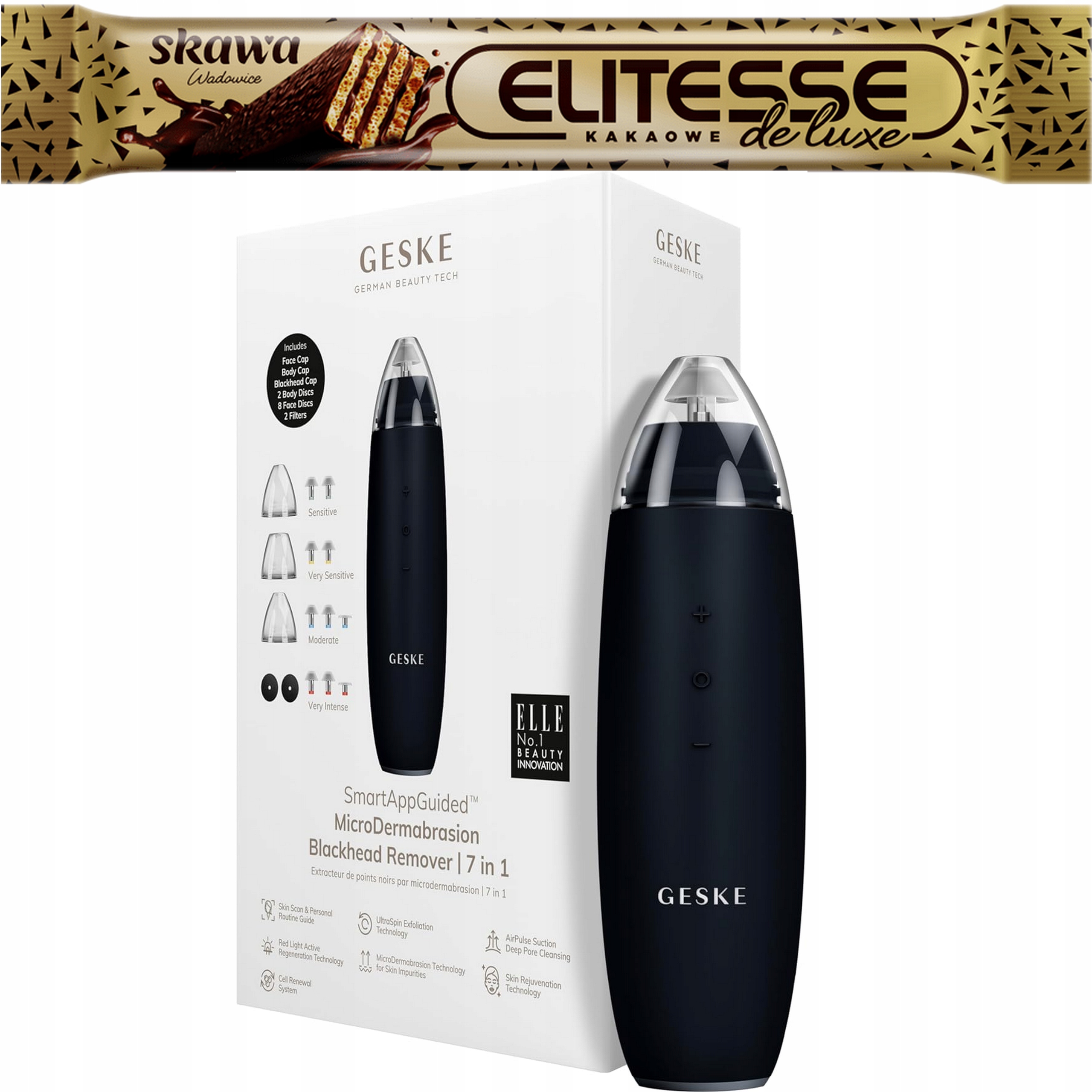 Geske Mikrodermabraze pro odstranění černých teček a pórů, čištění pleti 7v1