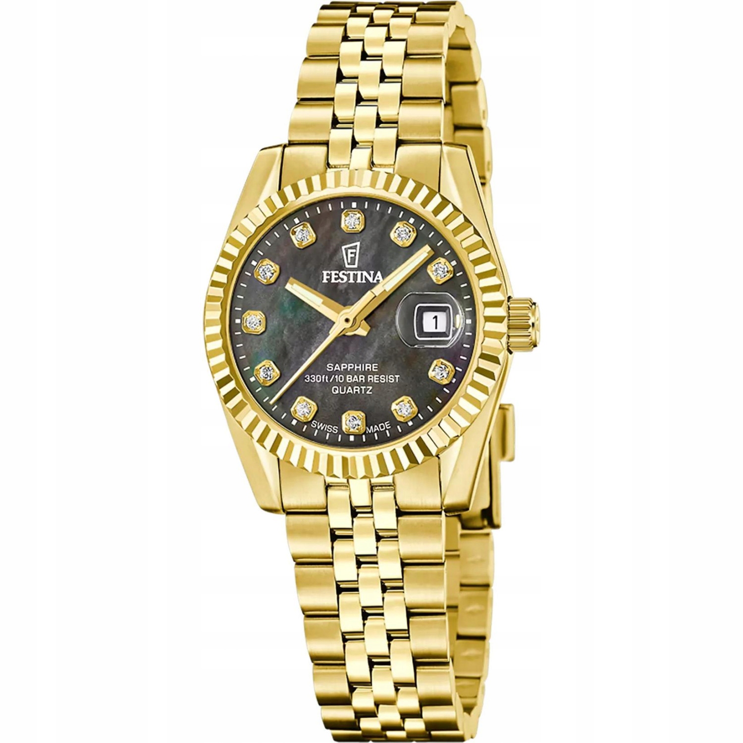 Dámské hodinky Festina F20089-3 Zirkony zlaté