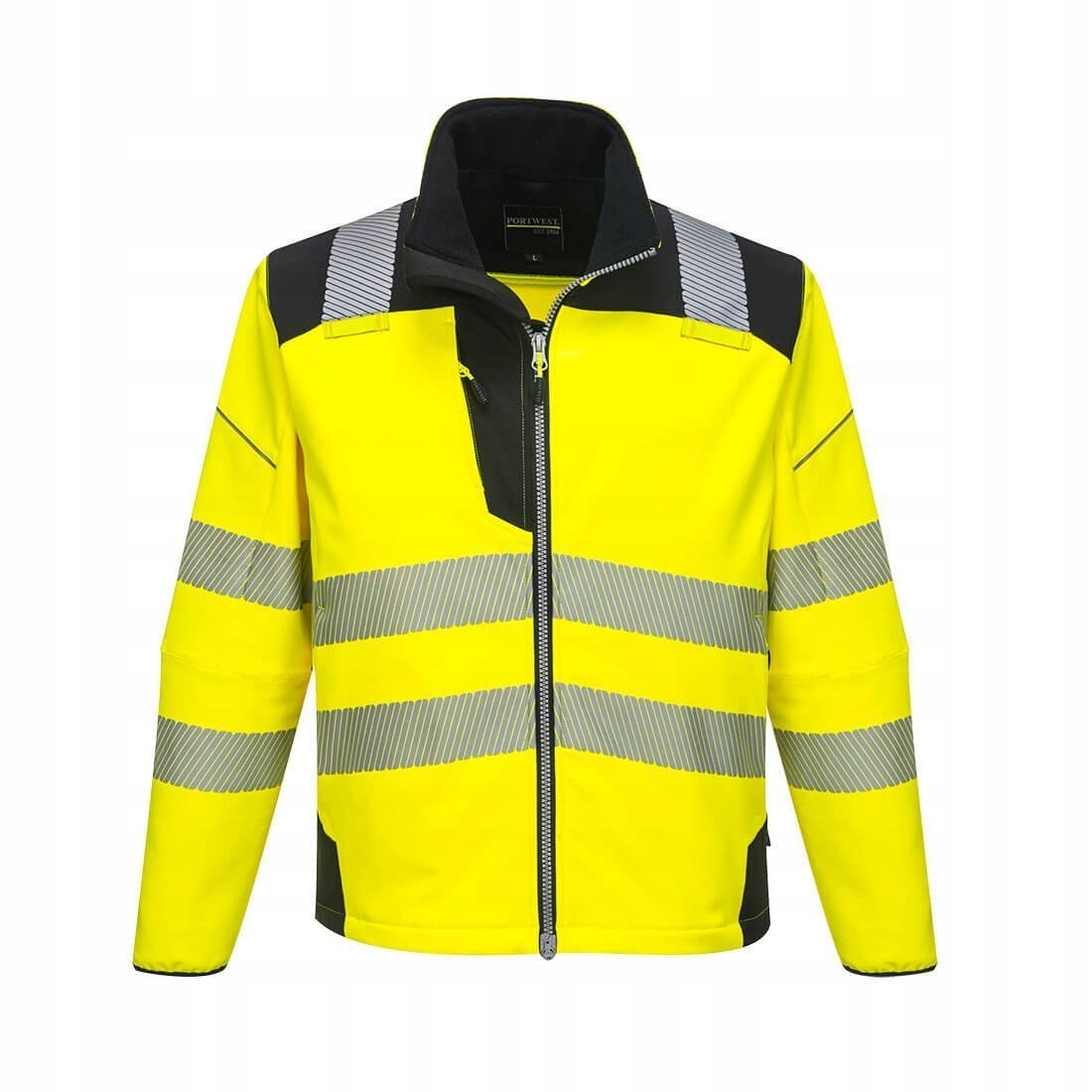 Výstražný softshell PW3 Žlutý/Černý vel. M