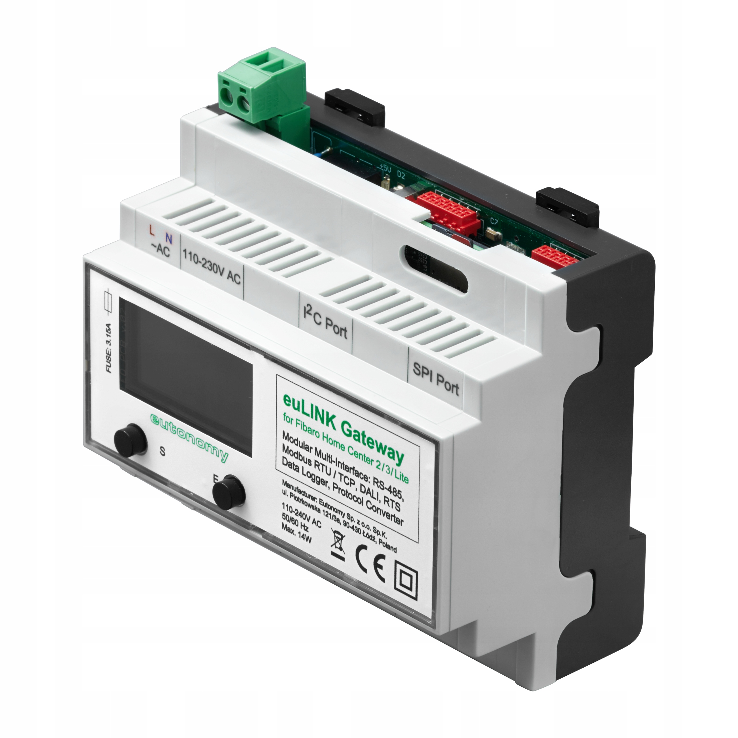 Bramka euLINK Lite Fibaro DALI, MODBUS RTU TCP,RTS