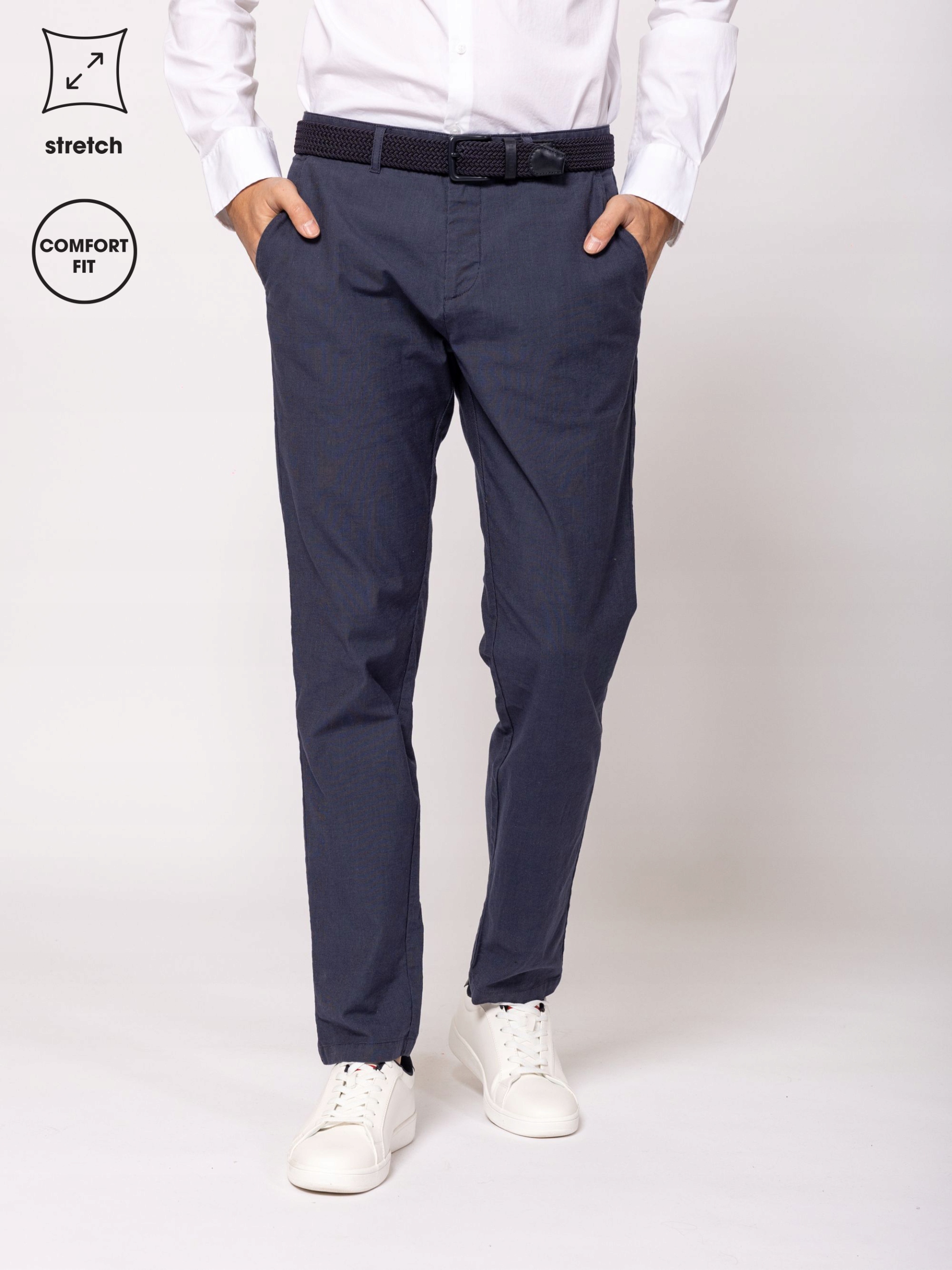 Heavy Tools Pánské Kalhoty Rovné Nohavice Bavlněné Faul Navy Tmavě Modré 32