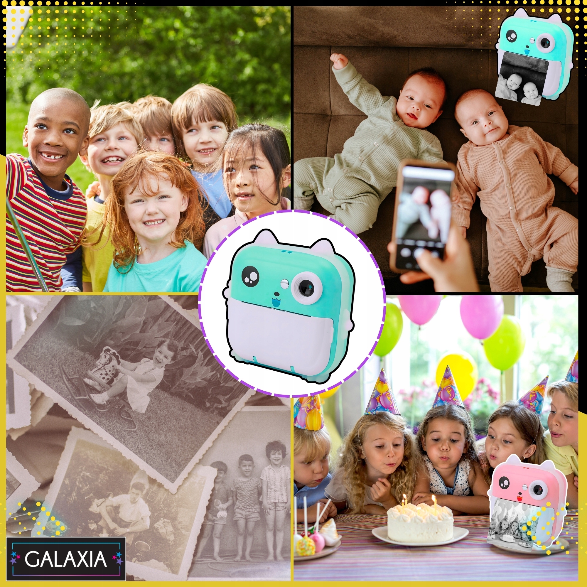 MINI DRUKARKA DRUKUŚ TERMICZNA APARAT NATYCHMIASTOWY DLA DZIECI i 11 ROLEK Producent GALAXIA