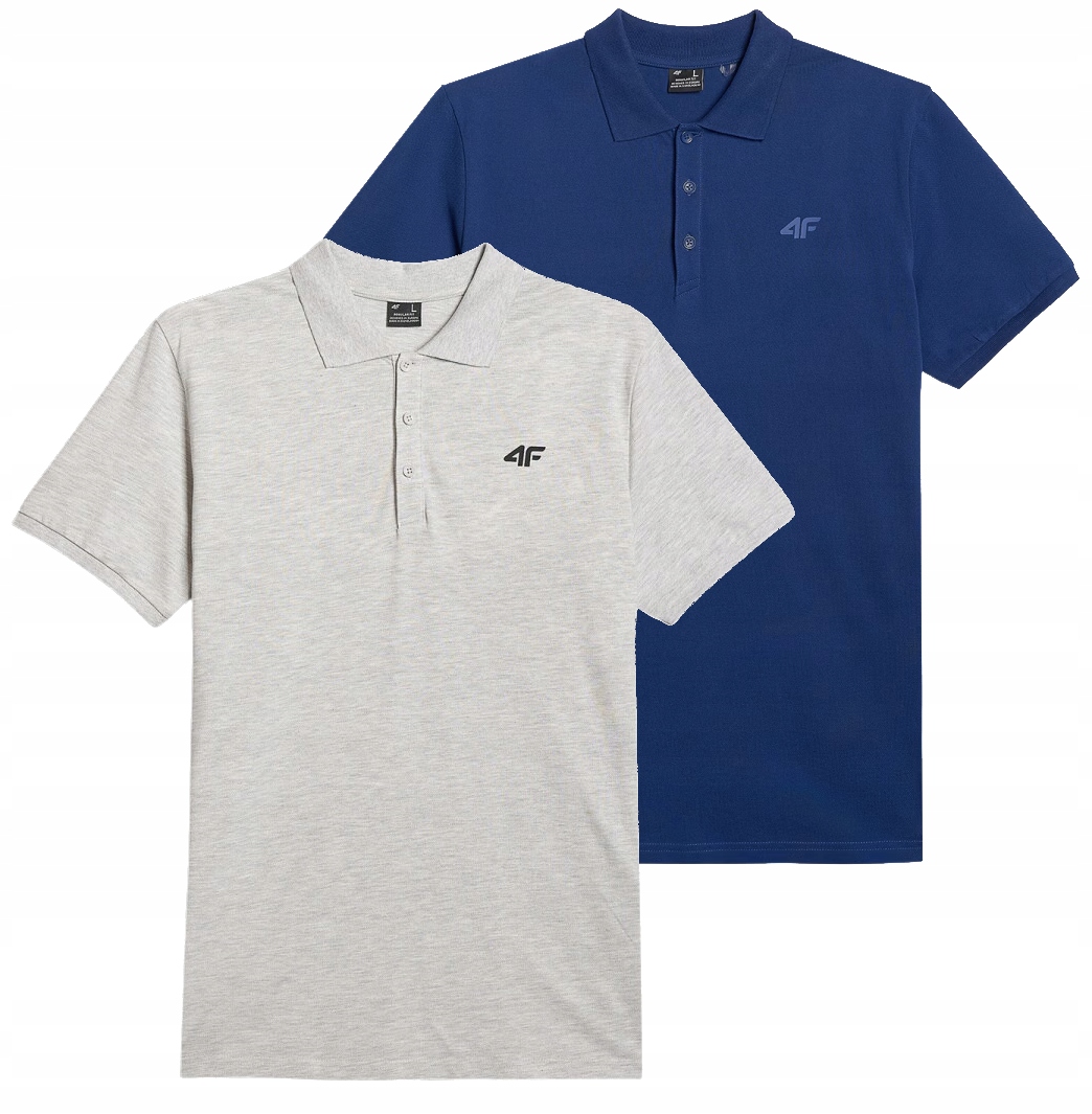 Komplet koszulek polo 4F polówka męska 2-pak PTSM366 031S+27M XXL