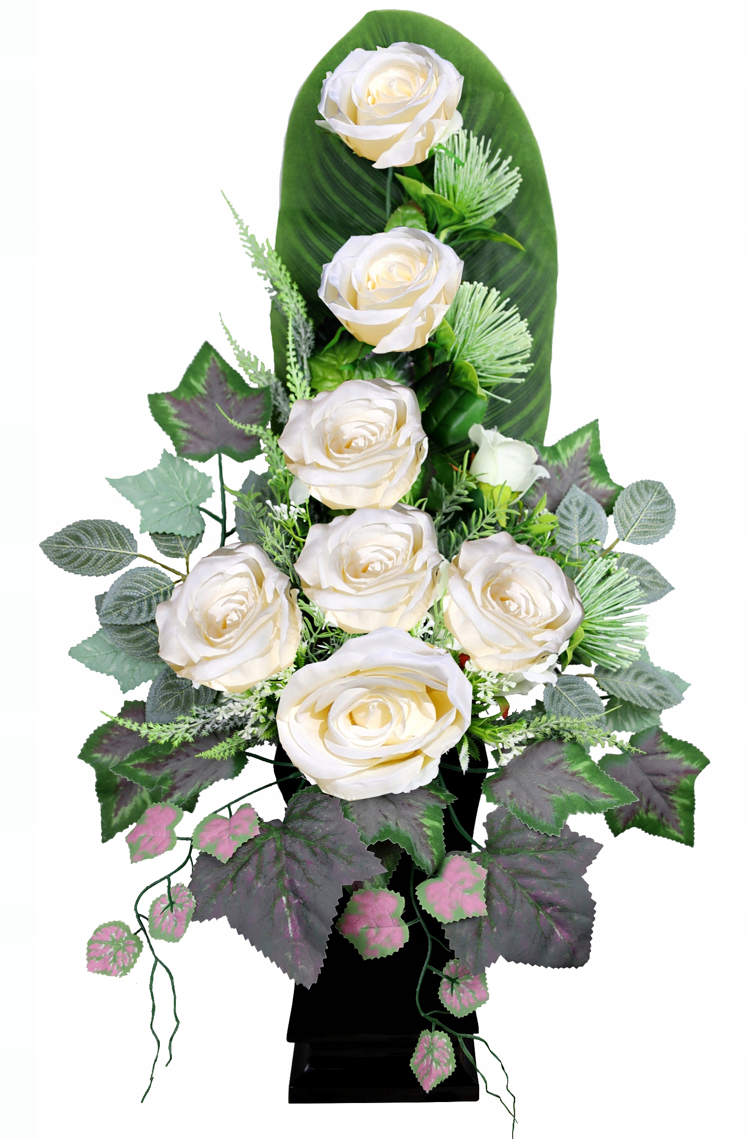 BUKIET z RÓŻ - KREMOWE