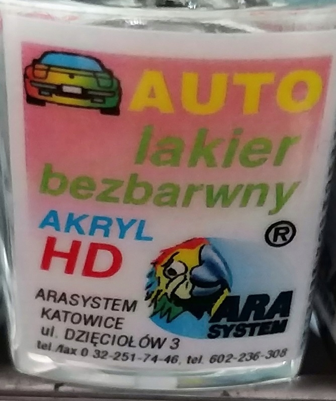 

Zaprawka Lakiernicza Lakier Bezbarwny Akryl 10ml