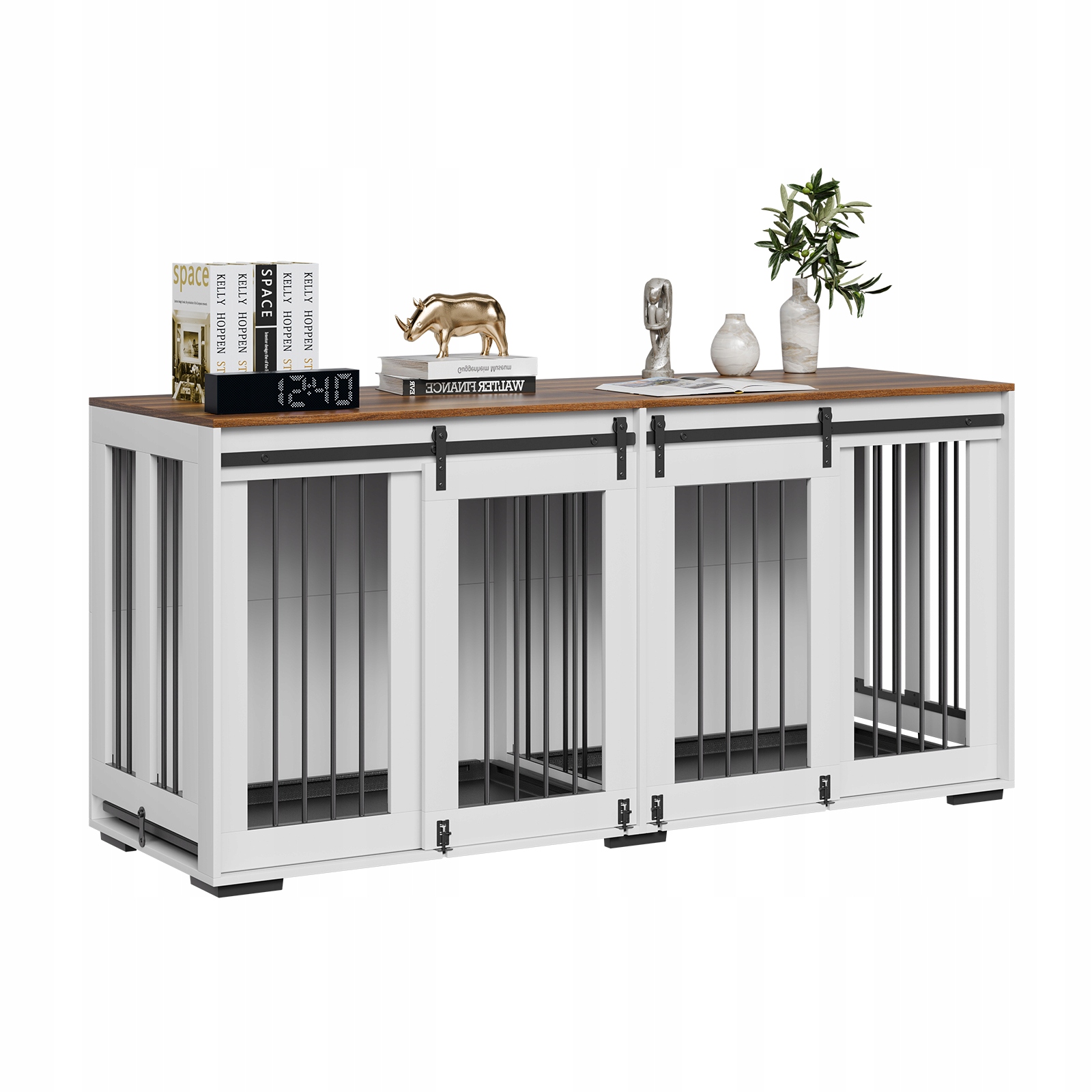 Levně Klec pro psa 180x60x86,1CM Konstrukce posuvných dveří Bouda pro psa