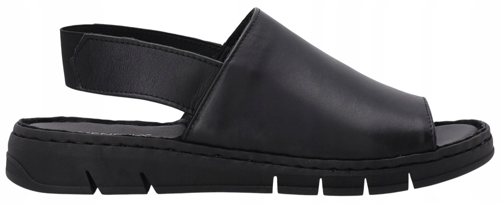 Černé Dámské Ploché Pohodlné Sandály Z Přírodní Kůže, Módní Venezia 39