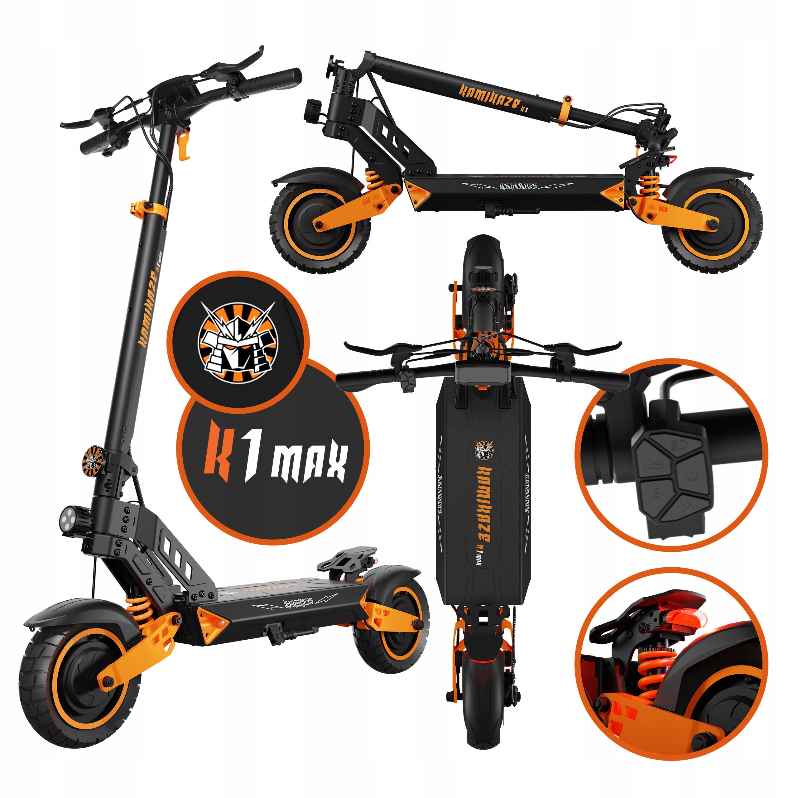 Elektrické vozidlo Kamikaze K1 Max ze Stacyjka 10" 2800W Odpružení 55 km/h