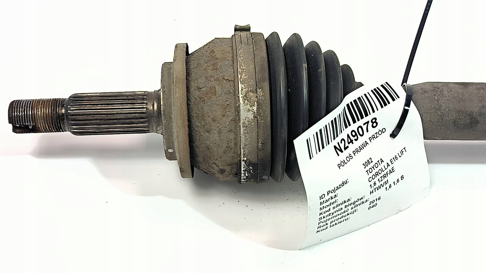semi-axis right front 10286637 TOYOTA COROLLA E18