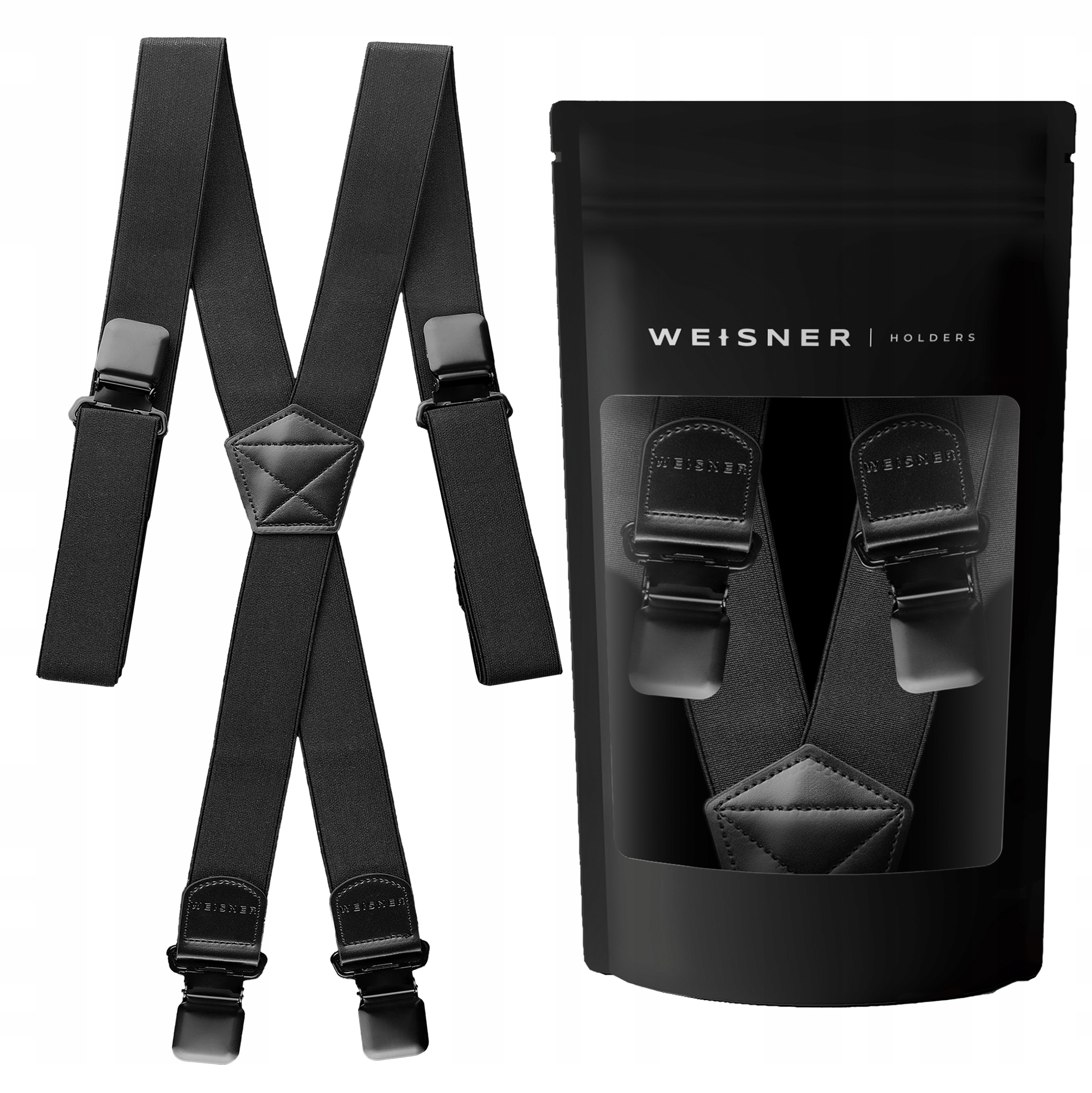 WEISNER X Black | ORYGINALNE SZELKI DO SPODNI ELEGANCKIE CZARNE KLAMRY