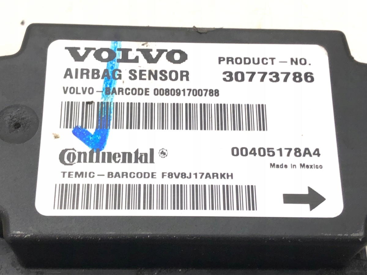 SENSOR AIRBAG VOLVO V50 30773786 03-12 CZUJNIK Numer katalogowy części 30773786