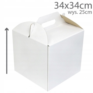 

Pudełko Na Tort Ciasto Z Rączką Box 34X34X25 CM