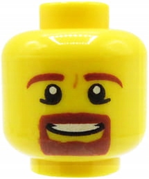 

Lego główka figurki mężczyzna, broda i wąsy