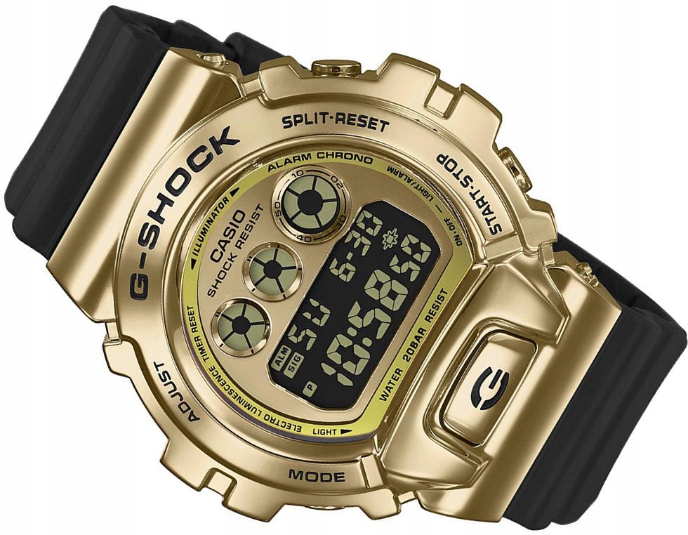 

Oryginalny Złoty Męski G-shock GM-6900G Stal WR200