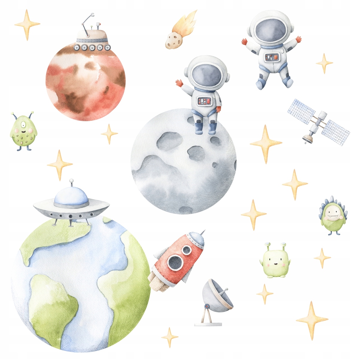 

Naklejki na ścianę Kosmos Ufo Astronauta 100X160
