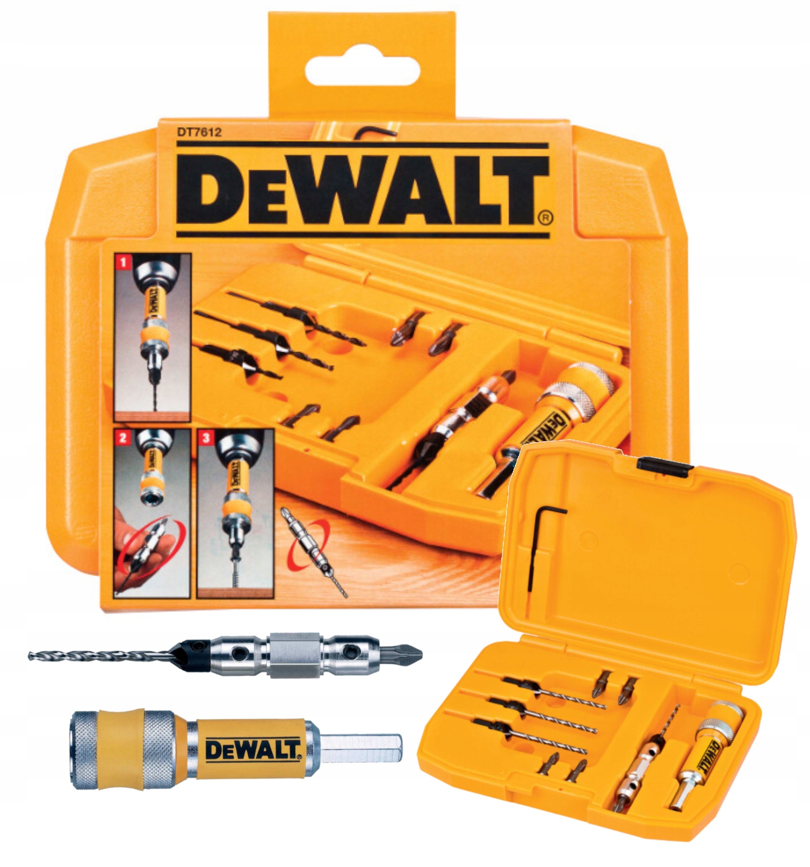 

Zestaw mieszany bitów i wierteł DeWALT DT7612
