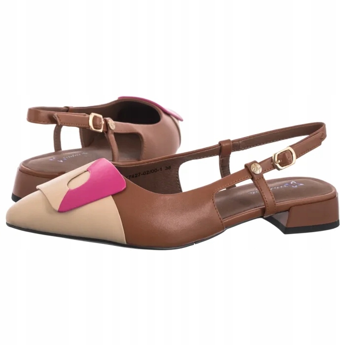 Kožené dámské baleríny Maciejka Hnědé K7427-02/00-1 Brown