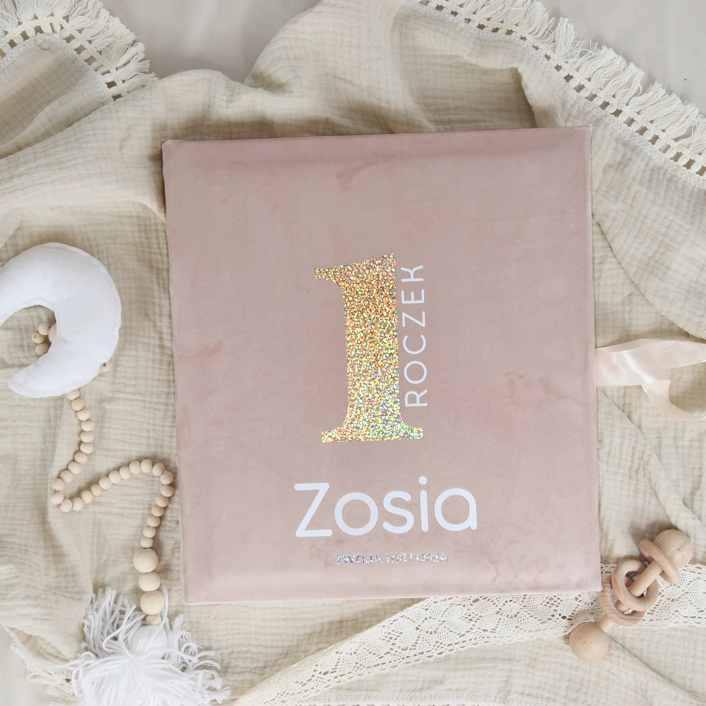 Album welurowy 60 stron CHRZEST ROCZEK PAMIĄTKA RÓ Producent Inna