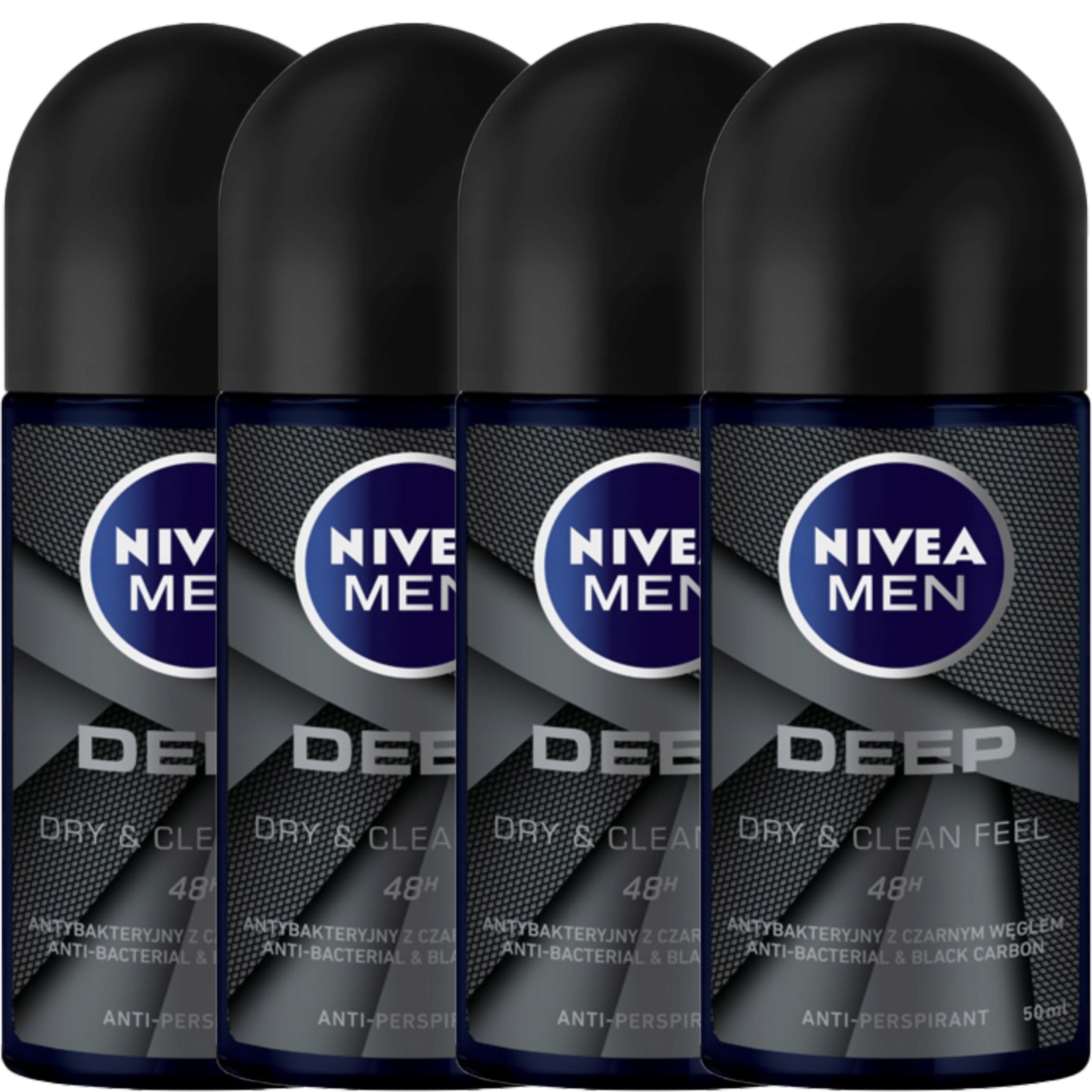 

Nivea Antyperspirant męski w kulce Men Deep 4*50ml