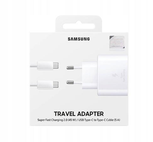 

Samsung Ładowarka Oryginalna 45W Kabel Usb-c Biała