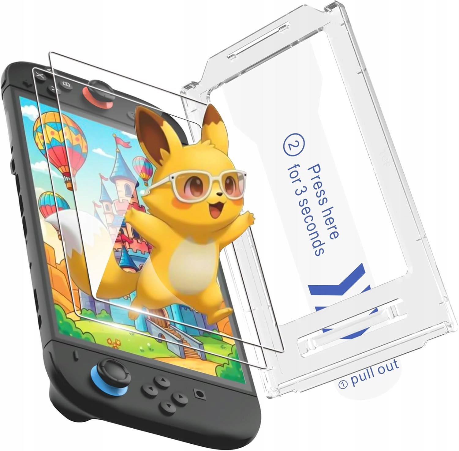Transnovo szkło hartowane do Nintendo Switch 2 2025 OLED 3szt + aplikator