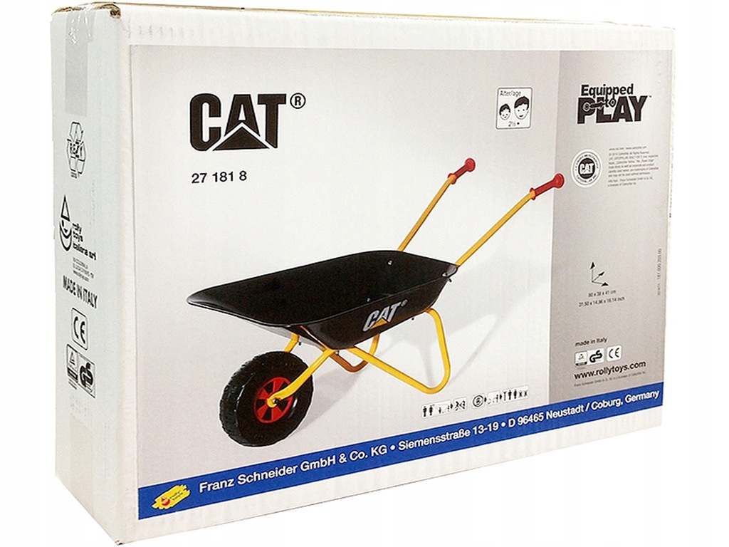 ROLLY TOYS CAT TACZKA METALOWA ogrodowa dla dzieci CAT *WYSOKA JAKOŚĆ* Marka Rolly Toys