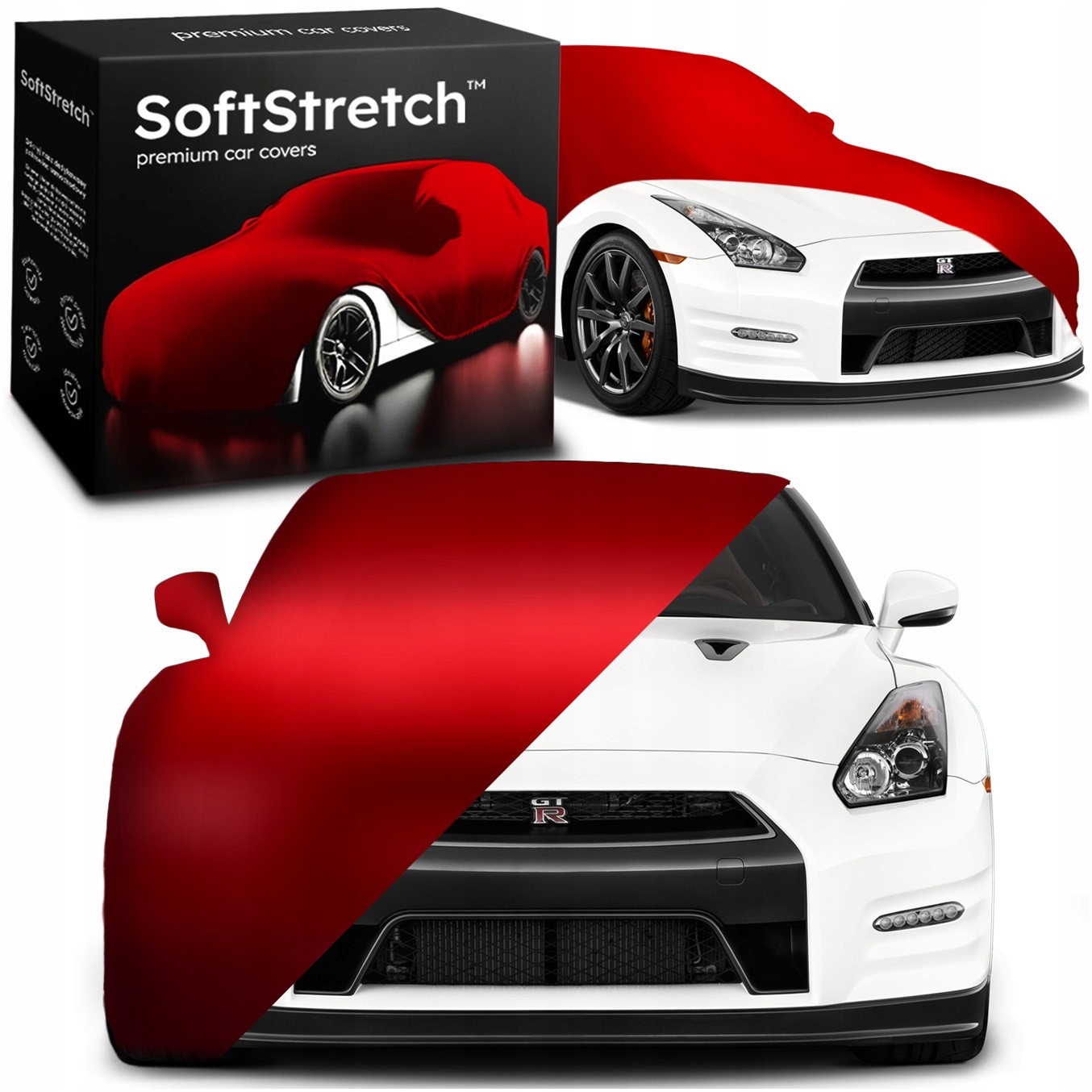 Kryt do auta SoftStretch pro Nissan Gt-r červený