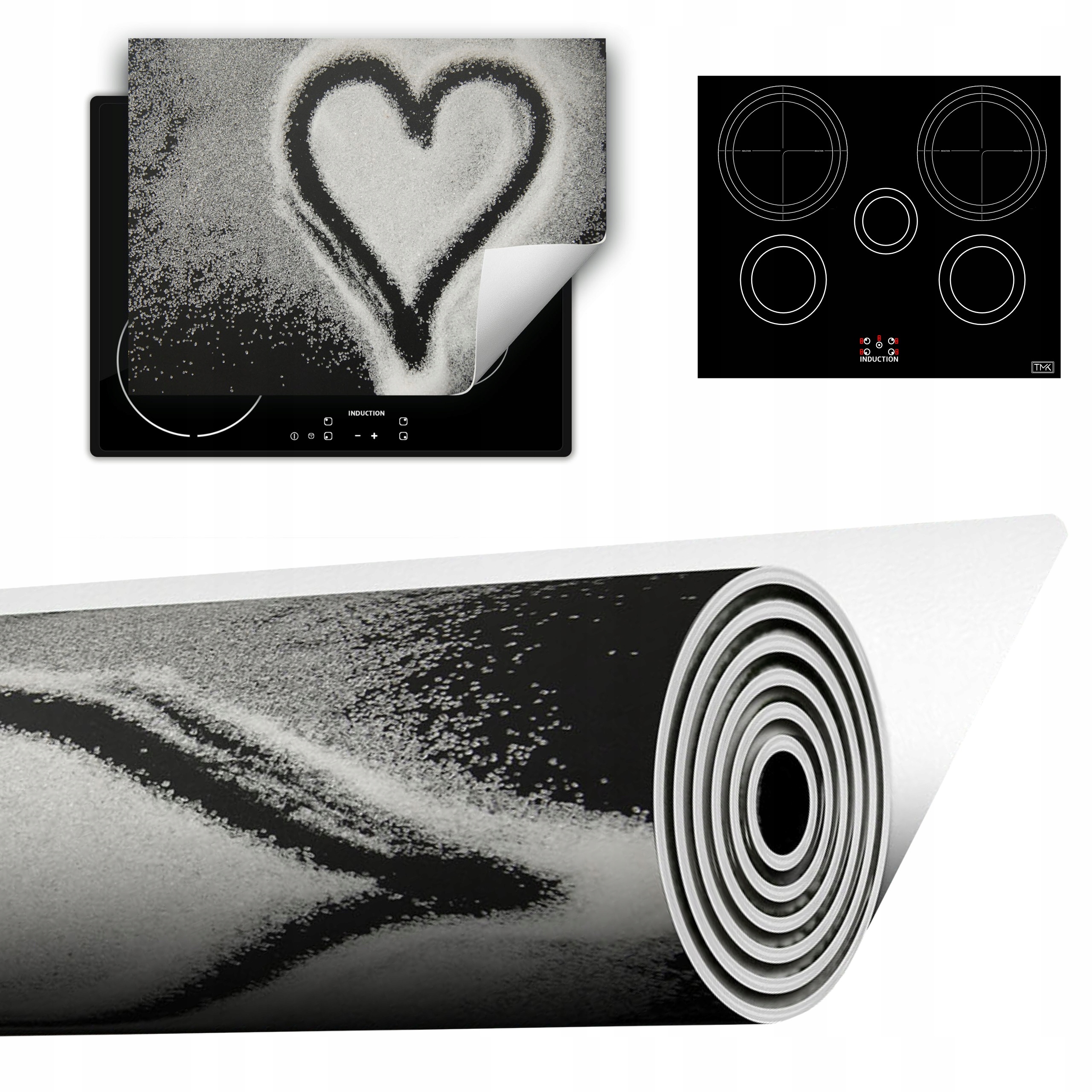 Vinylová Podložka Do Kuchyně Více Místa 70x52 srdce