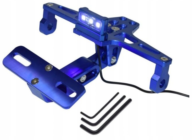 NIEBIESKI UCHWYT TABLICY CNC PODŚWIETLENIE LED