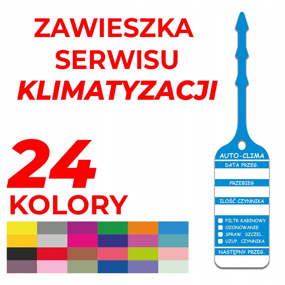 Zawieszki Serwisowe Serwis Klimatyzacji 100 sztuk