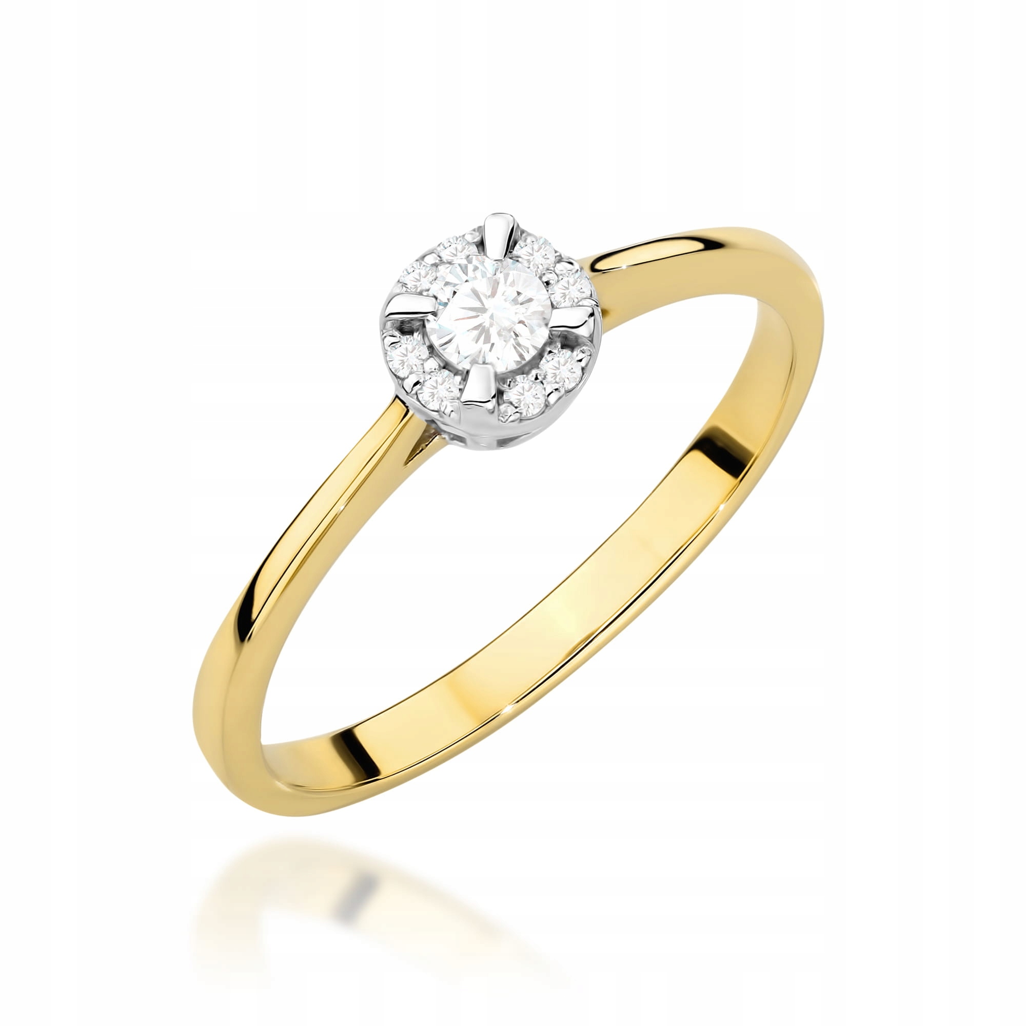 Prstýnek Zlatý 585 s brilianty 0.14 ct r14