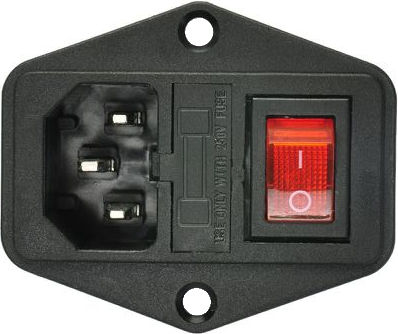 

Gniazdo zasilania z bezpiecznikiem 10A IEC320 C14