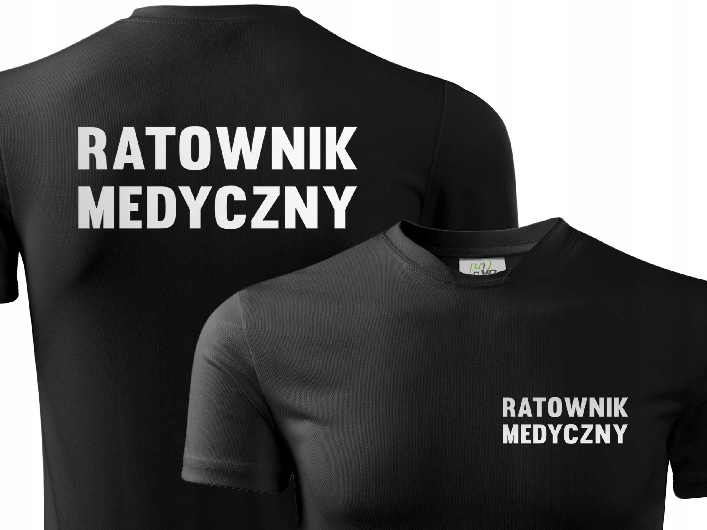 

Letnia koszulka nadruk odblaskowy Ratownik Med.
