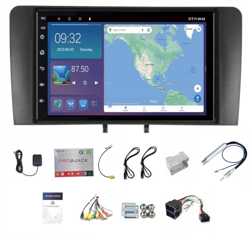 Autorádio Gps Android Audi A3 8P 2003-2012 Carplay Wifi Usb MP3 Rds 2/64GB