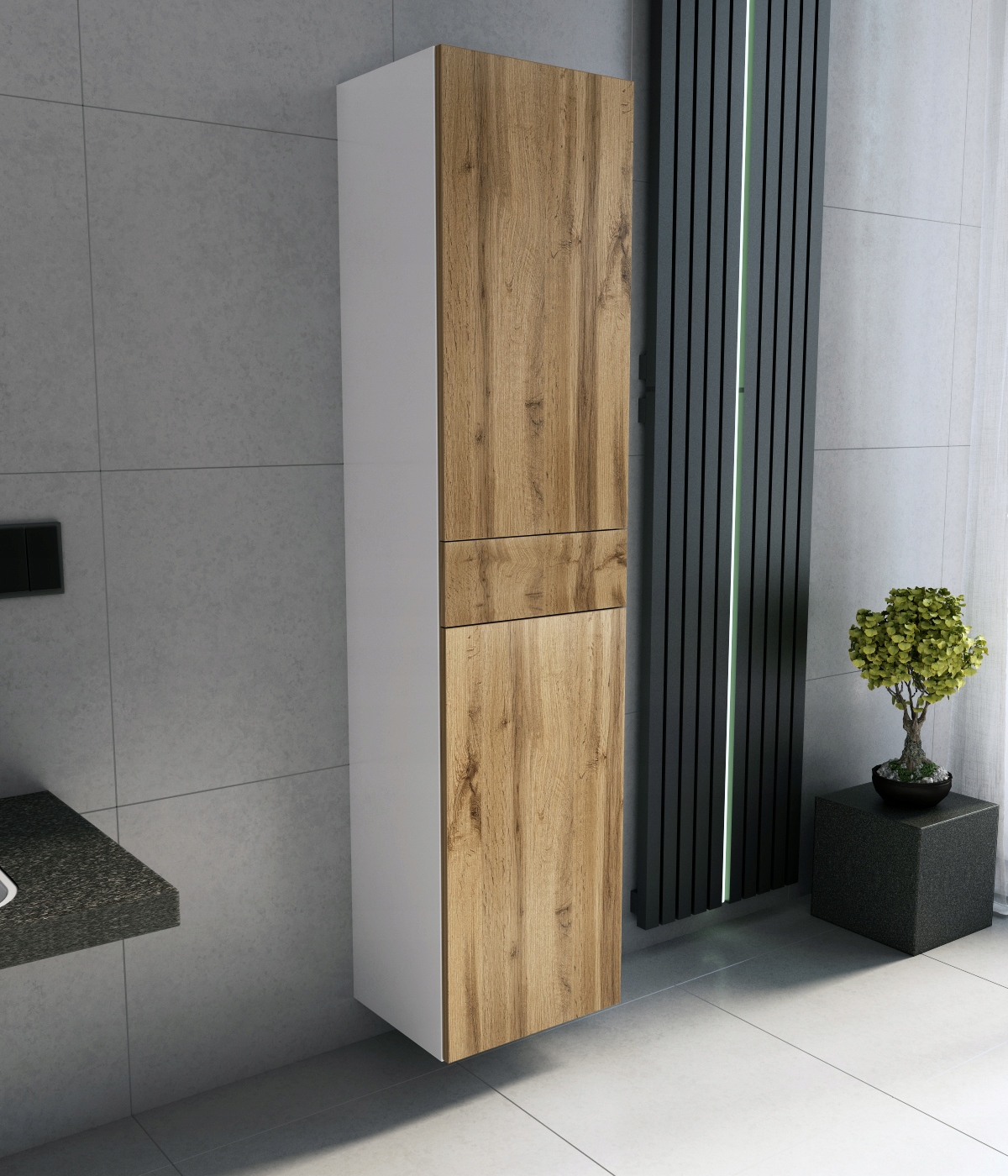 słupek łazienkowy wiszący stojący 40 dąb wotan mat Marka Fargo