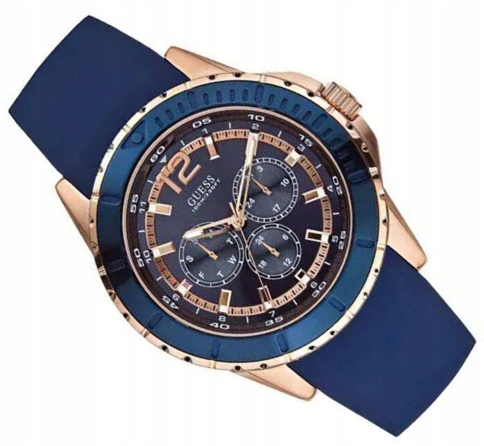 Pánské Elegantní Rose Gold Hodinky Guess Maverick W0485G1 100M Vodotěsné