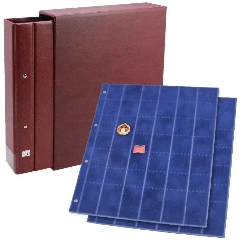 Album na pinsy, odznaky, připínáčky Safe A4 Compact, s pouzdrem