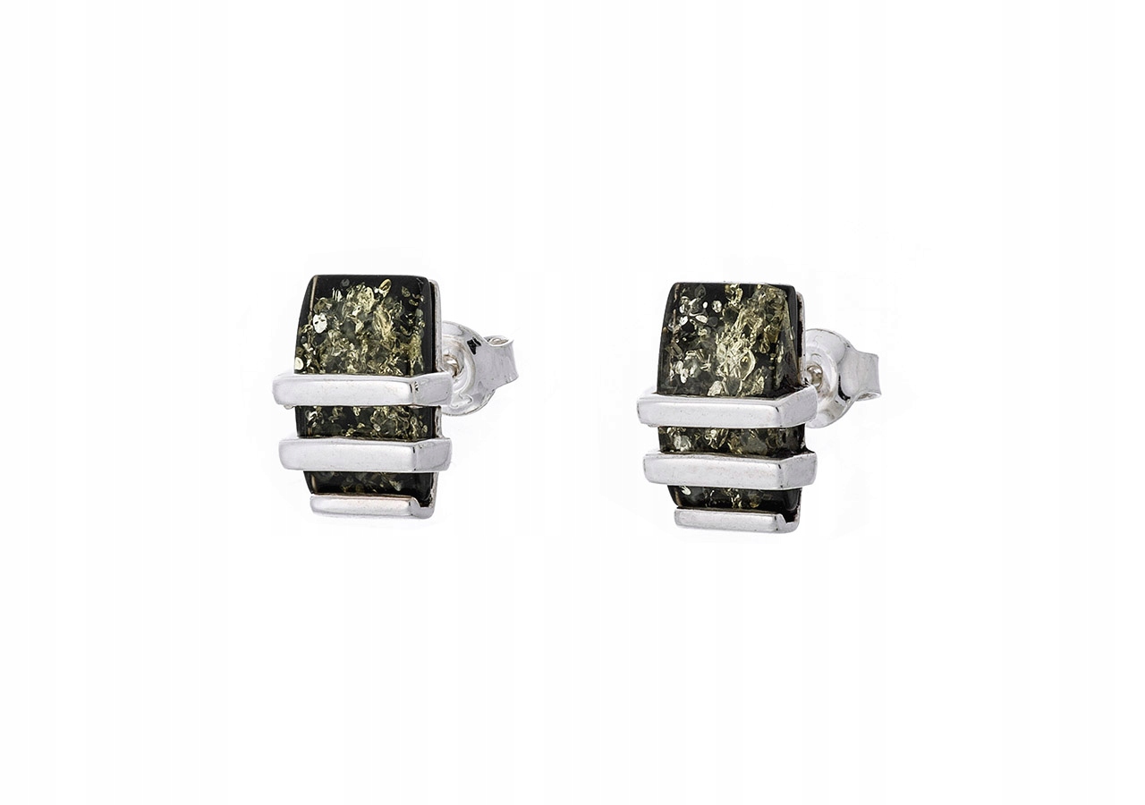 

Kolczyki m.89G Srebro925 Bursztyn Zielony