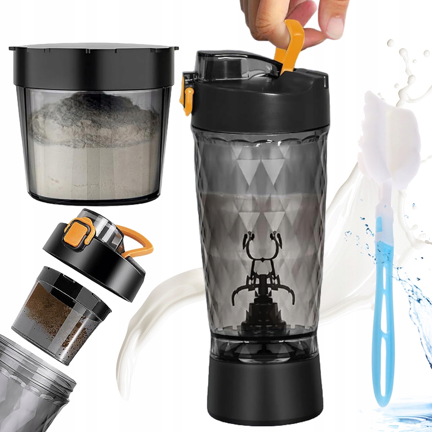 Shaker Blender Do Białek Mikser Elektryczny Do Shake Usb 550ML Przenośny