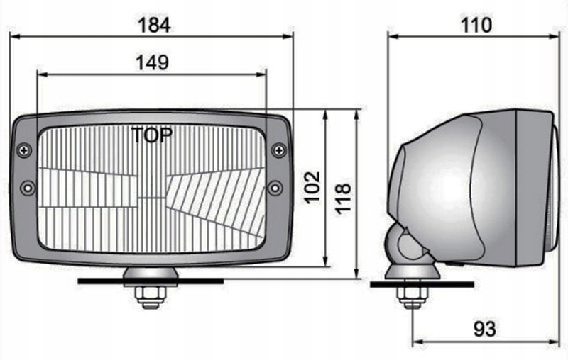 Lampa przód Reflektor przedni 12/24V Reflektor Koparka Wózek Widlak Producent części inny