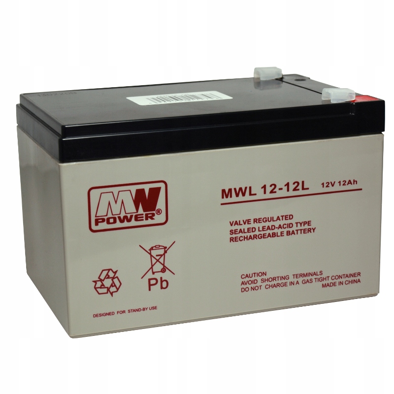 akumulátor Agm pro alarm, pokladnu, hračka, Ups 12V/12Ah Mwl 12-12