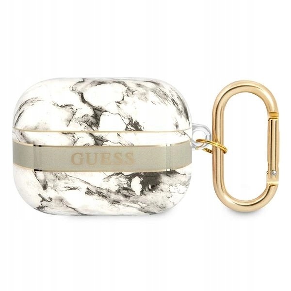 Etui Guess Marble Strap Collection na AirPods Pro szare