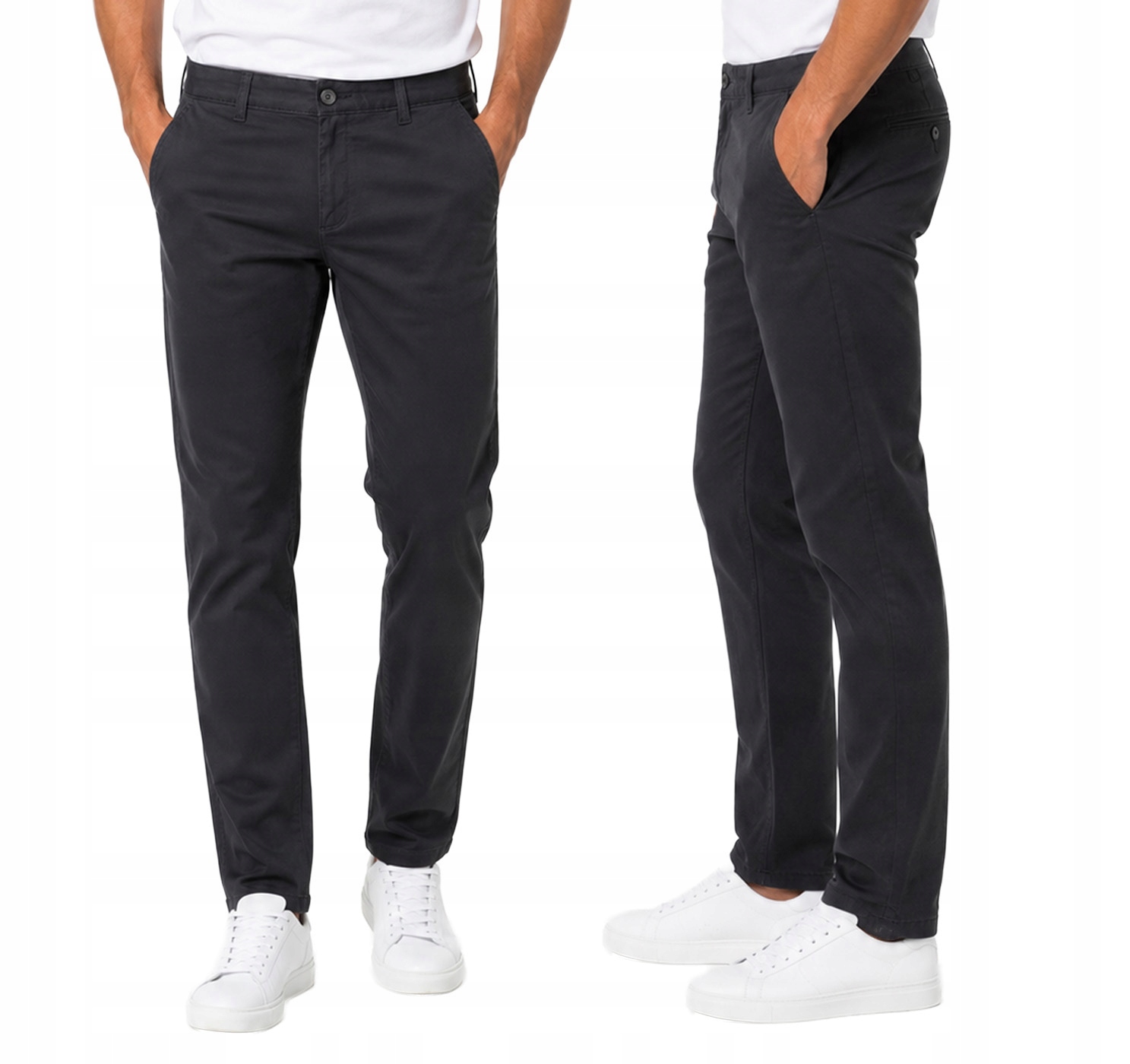 Elegantní pánské společenské kalhoty Chinosy Bavlněné Hunter 410/19 W40 L32