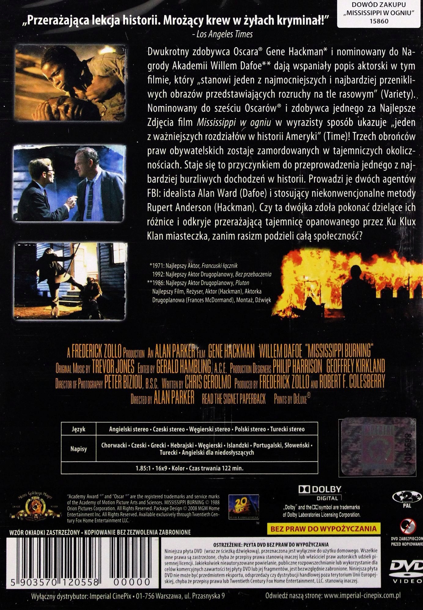 MISSISSIPPI W OGNIU [Gene Hackman] LEKTOR PL [DVD] Gatunek kryminały