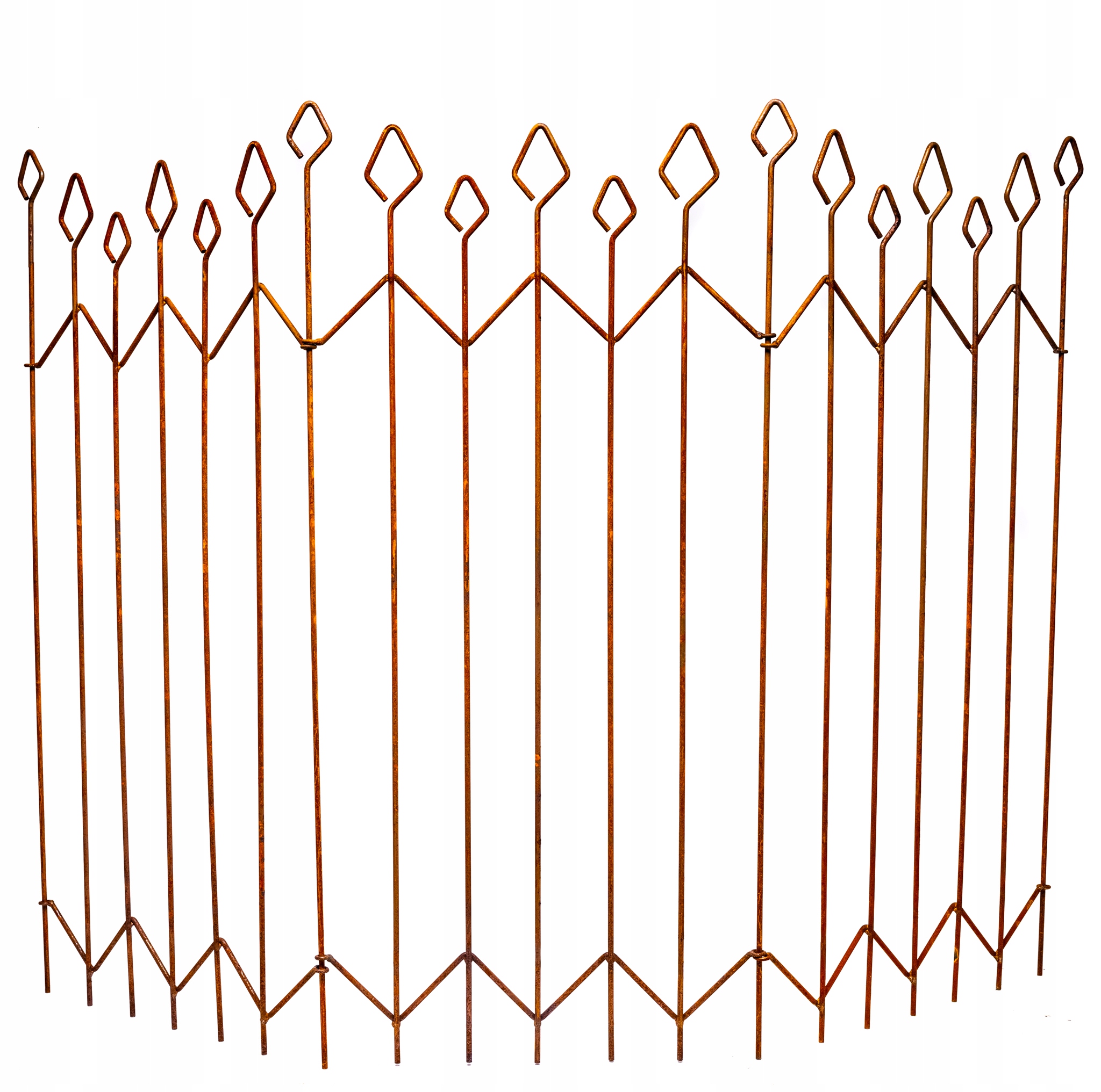 Kovový zahradní plot palisáda obrubník 140 cm na trávník, záhon