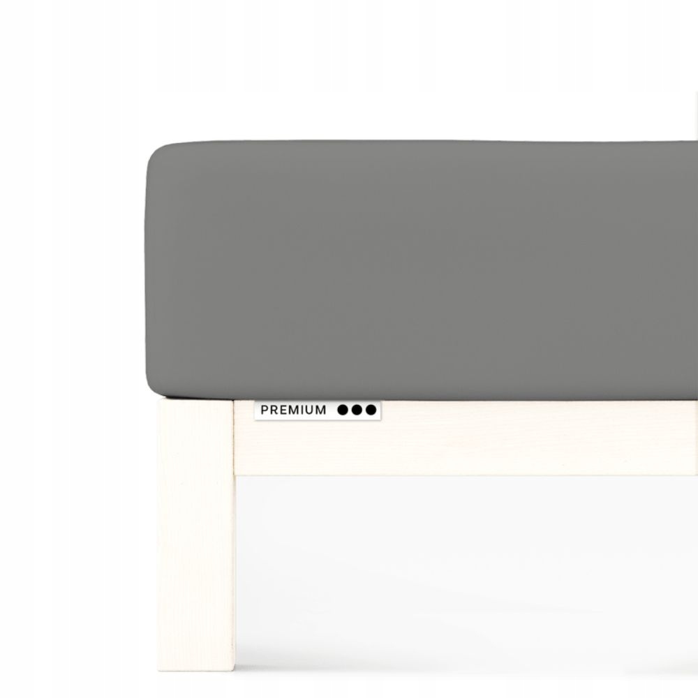 Prostěradlo Schlafgut Premium 140x190-160x220 cm Grey Mid 128