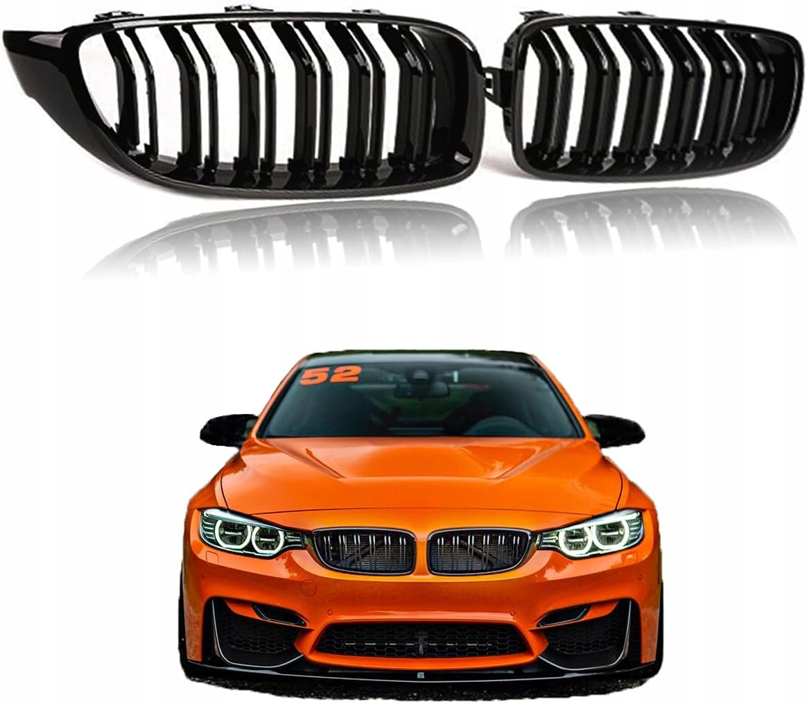Atrapa Ledvinka Grill Mřížka Černá Lesk 2ks pro Bmw 4 F32 F33 F36 M Balíček