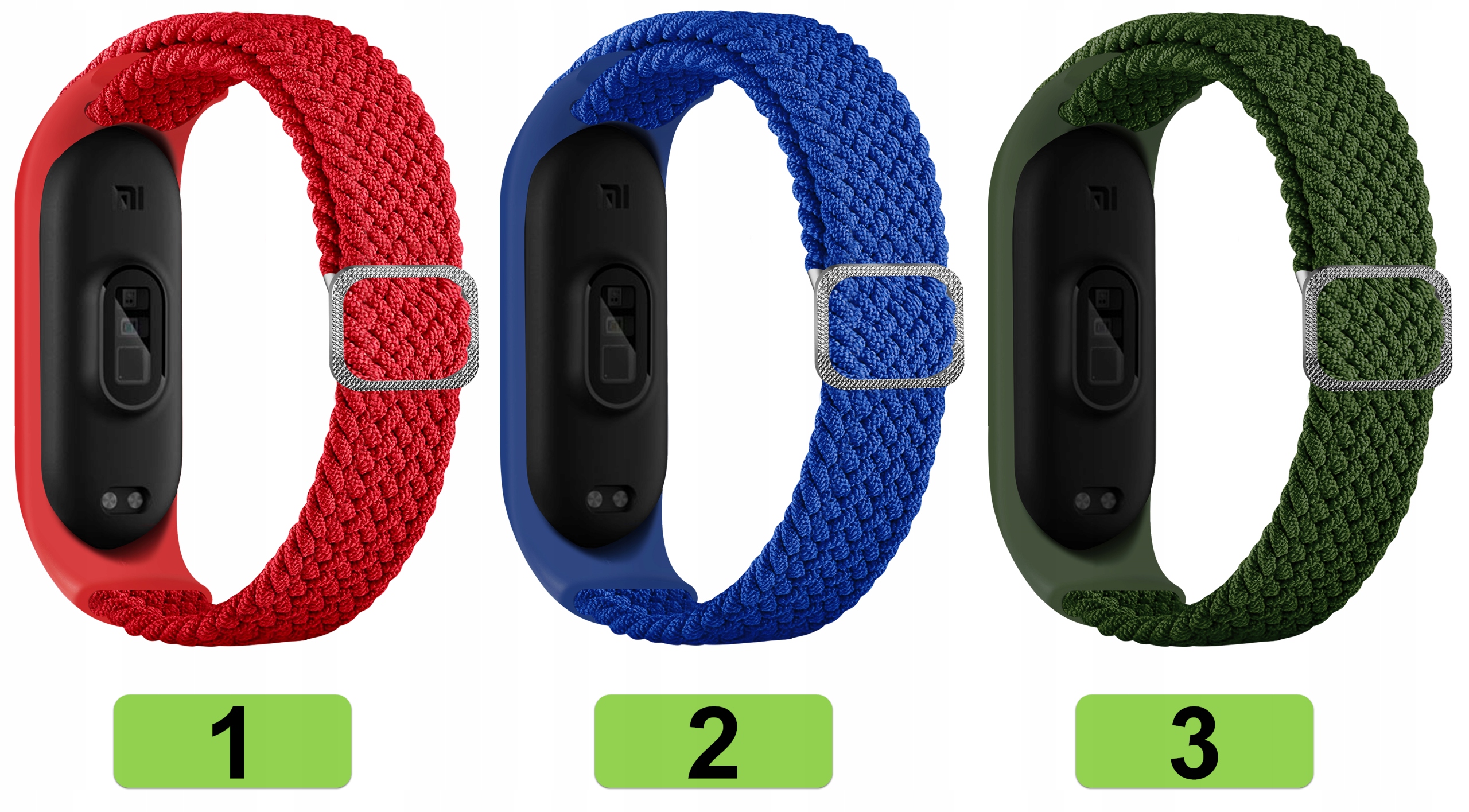 PASEK OPASKA BRANSOLETA do XIAOMI MI BAND 3/4/5/6/7 21 KOLORÓW EAN (GTIN) 5904921113281