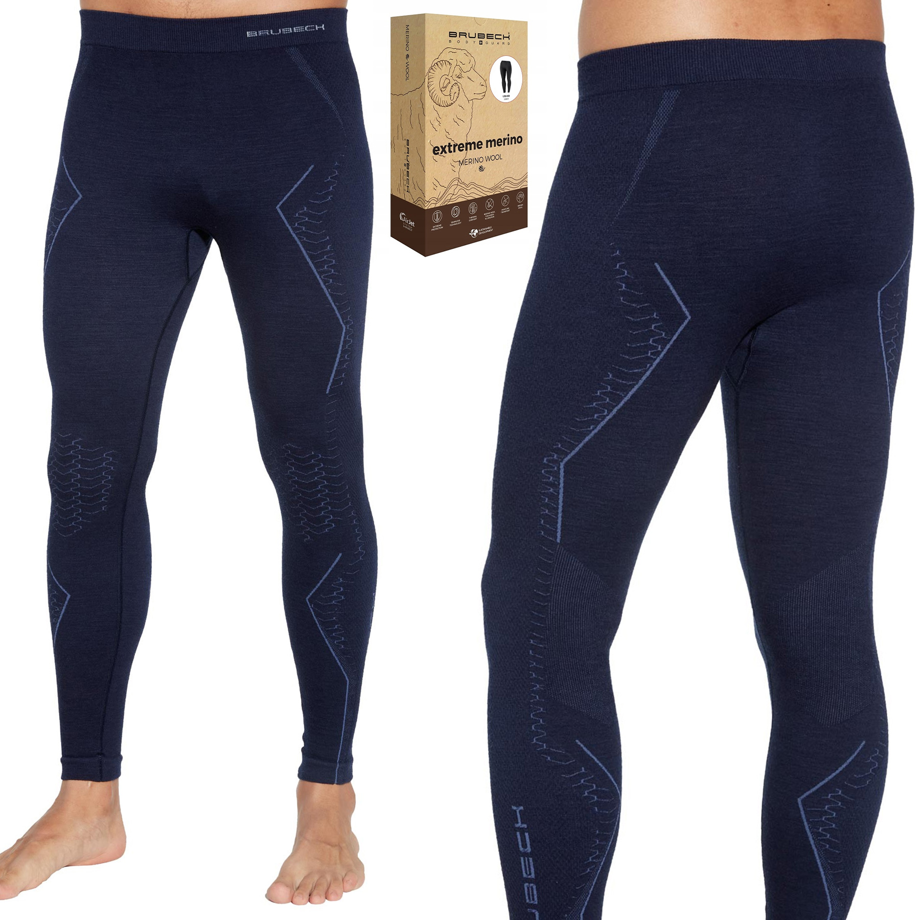 Pánské termoaktivní vlněné kalhoty Brubeck Extreme Merino XXL