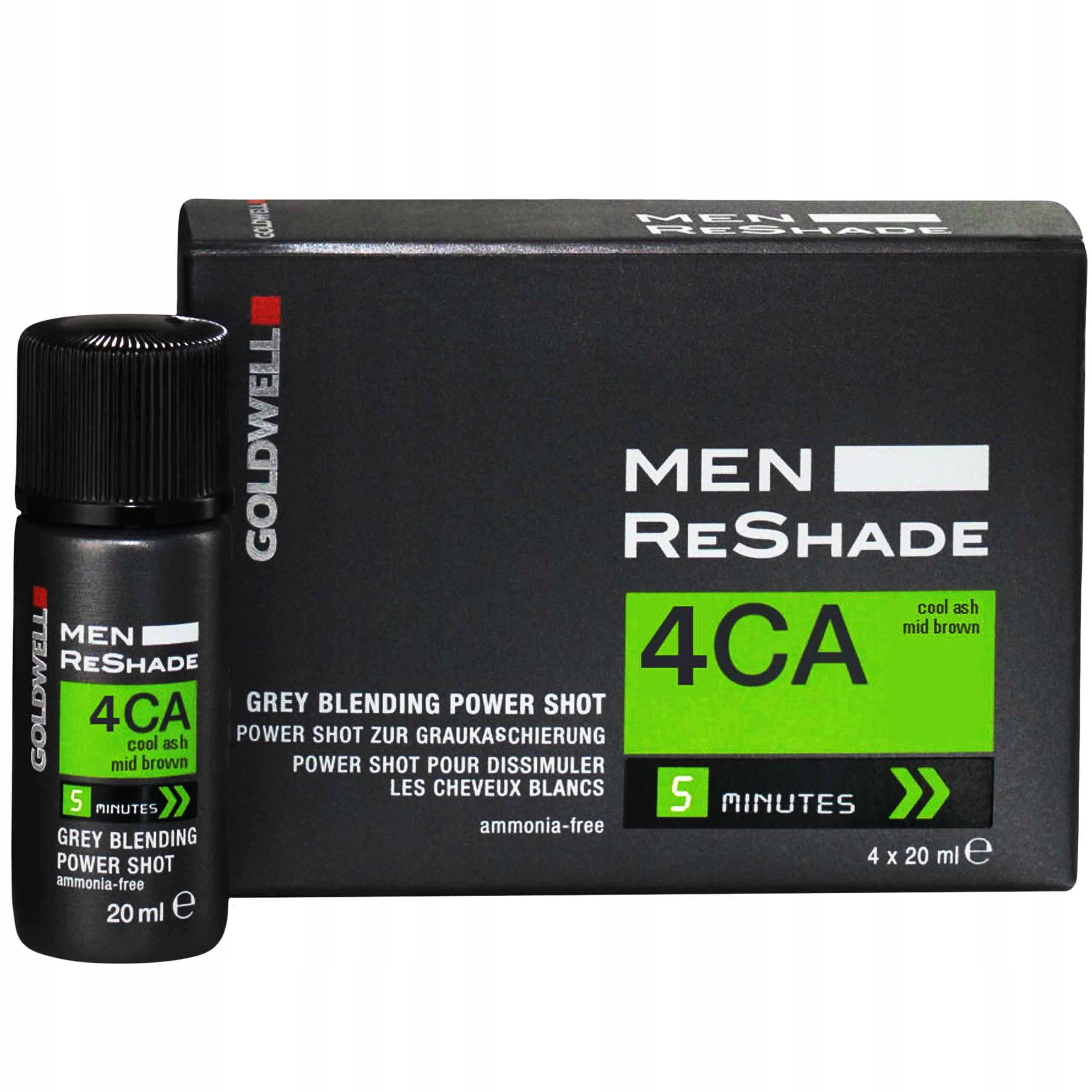Odsiwiacz Goldwell Men ReShade 4CA chłodny średni brąz bez amoniaku 4×20ml